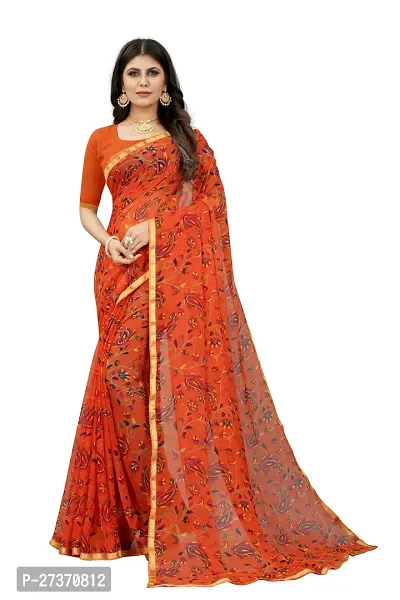 Daily Wear Printed Chiffon Saree For Women-thumb0