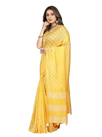 Stylish Chanderi Cotton Multicoloured Self Pattern Saree with Blouse piece-thumb2