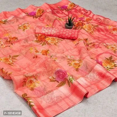 Trendy Women Cotton Saree with Blouse Piece