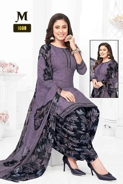 Stylish Crepe Printed Unstitched Suit