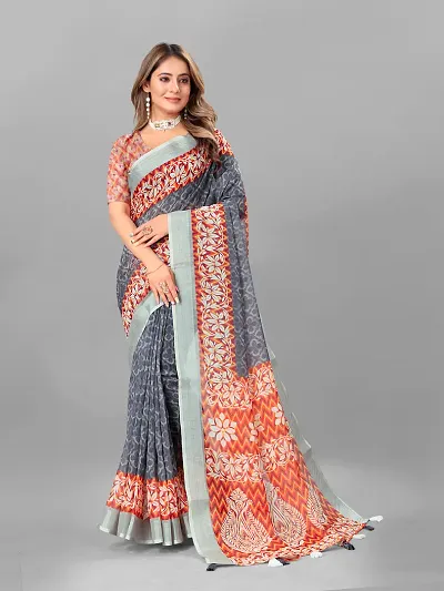 New In Cotton Saree with Blouse piece 