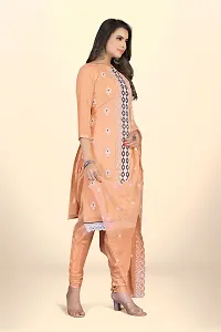 Georgette Dress Material For Women With Embroidered Work And Inner-thumb2