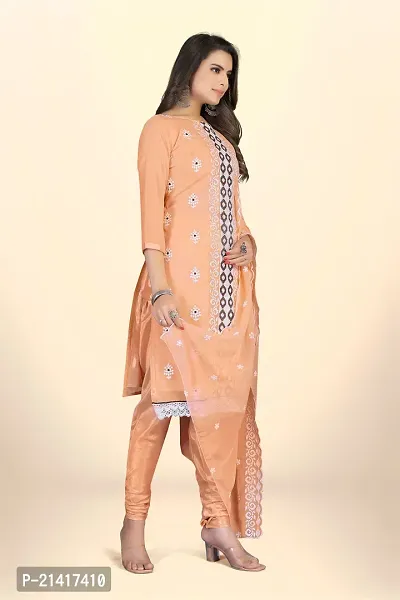 Georgette Dress Material For Women With Embroidered Work And Inner-thumb3