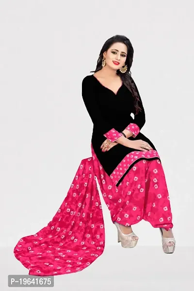 Beautiful Crepe Printed Dress Material with Dupatta