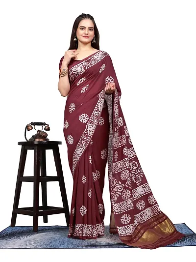 Must Have Cotton Saree with Blouse piece 