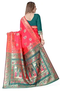 Woven Baluchari Art Silk Saree for Women-thumb2