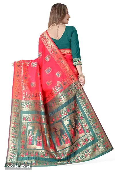 Woven Baluchari Art Silk Saree for Women-thumb3