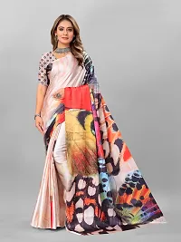 Digital Print, Printed Bollywood Silk Blend, Crepe Saree For Women-thumb1