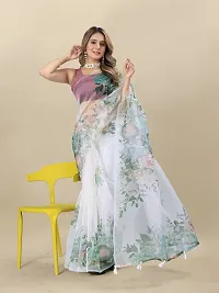 Digital Print Bollywood Organza Saree For Women-thumb3