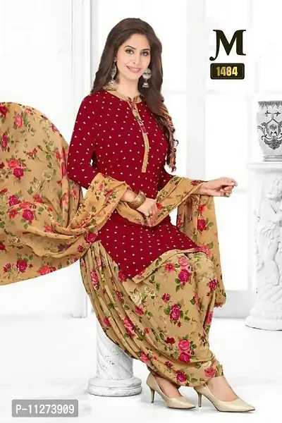 Exclusive Crepe Dress Material with Dupatta