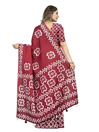 Stylish Chanderi Cotton Multicoloured Self Pattern Saree with Blouse piece-thumb1