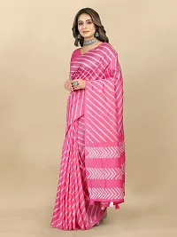 Stylish Chanderi Cotton Multicoloured Self Pattern Saree with Blouse piece-thumb1