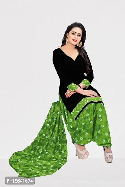 Beautiful Crepe Printed Dress Material with Dupatta-thumb0