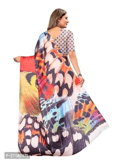 Digital Print, Printed Bollywood Silk Blend, Crepe Saree For Women-thumb4