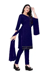 Chanderi Cotton Dress Material For Women With Embroidered Work And Inner-thumb3