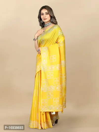 Stylish Chanderi Cotton Multicoloured Self Pattern Saree with Blouse piece-thumb2