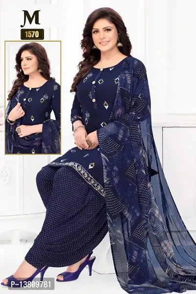 Casual Wear Women Dress Material And Salwar Suit Sets For Women  Girl Printed-Type( Unstitched )-thumb0