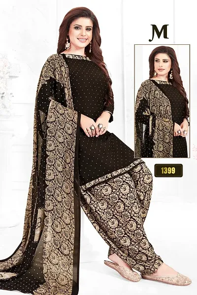 Trendy Women Crepe Dress Material with dupatta