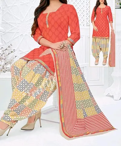 Beautiful Crepe Dress Material with Dupatta