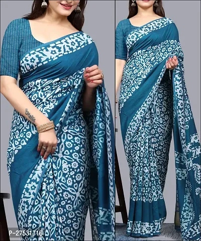 Classic Cotton Printed Saree with Blouse piece