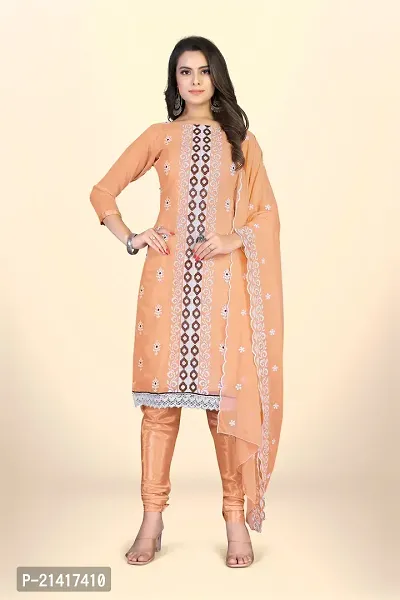 Georgette Dress Material For Women With Embroidered Work And Inner