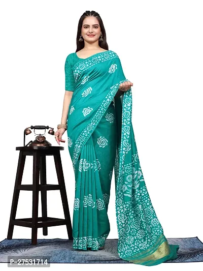 Classic Cotton Printed Saree with Blouse piece