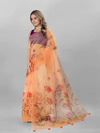 Digital Print Bollywood Organza Saree For Women-thumb1