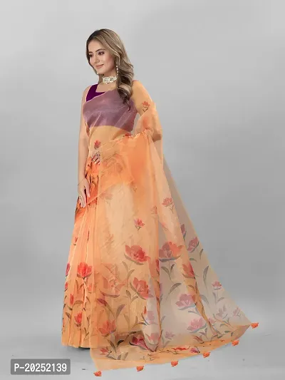 Digital Print Bollywood Organza Saree For Women-thumb2