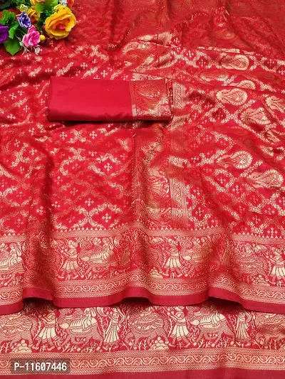 Rama Daily Wear Woven Silk Blend Saree