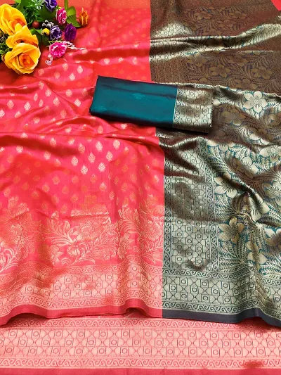 New In Silk Blend Saree with Blouse piece 