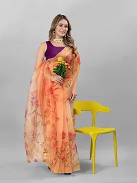 Digital Print Bollywood Organza Saree For Women-thumb3