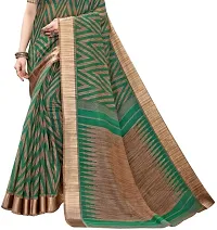 Trendy Women Cotton Blend Saree with Blouse Piece-thumb1