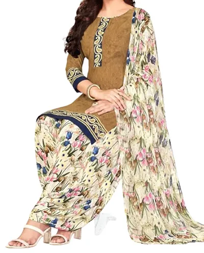 Stylish Crepe Printed Unstitched Suits