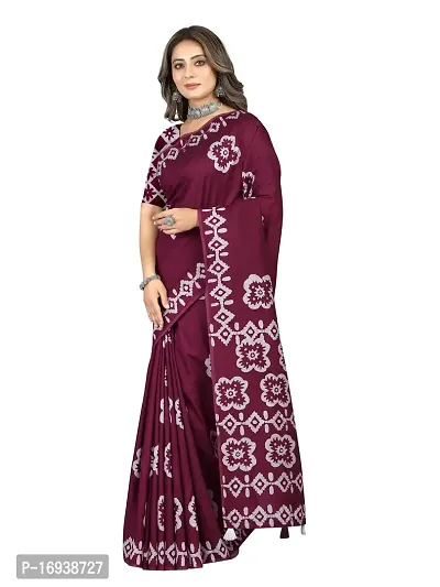 Stylish Chanderi Cotton Multicoloured Self Pattern Saree with Blouse piece-thumb3