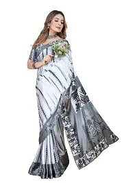 Stylish Crepe Multicoloured Digital Print Saree with Blouse piece-thumb2