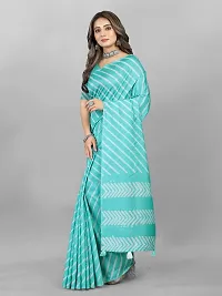 Stylish Chanderi Cotton Multicoloured Self Pattern Saree with Blouse piece-thumb1