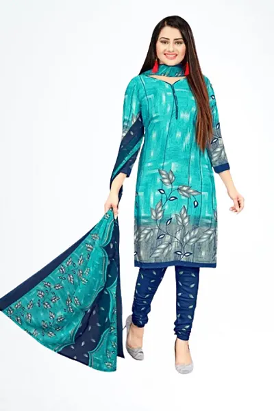 Stylish Crepe Printed Unstitched Suit