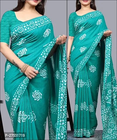 Classic Cotton Printed Saree with Blouse piece