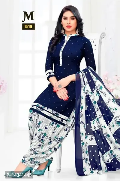 Casual Wear Women Dress Material And Salwar Suit Sets For Women  Girl Printed-Type( Unstitched )-thumb0