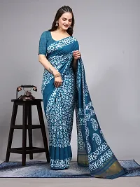 Classic Cotton Printed Saree with Blouse piece-thumb2