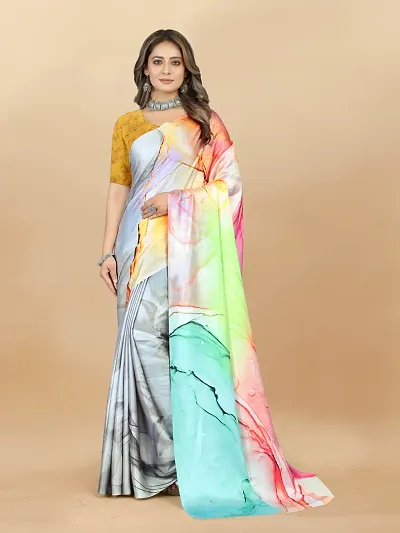 Elegant Crepe Saree with Blouse piece 