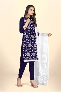 Chanderi Cotton Dress Material For Women With Embroidered Work And Inner-thumb2