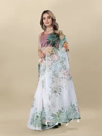 Digital Print Bollywood Organza Saree For Women-thumb1