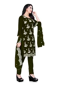 Georgette Dress Material For Women With Embroidered Work And Inner-thumb1