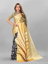 Digital Print, Printed Bollywood Silk Blend, Crepe Saree For Women-thumb1