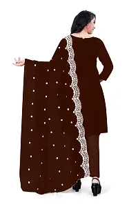 Georgette Dress Material For Women With Embroidered Work And Inner-thumb1