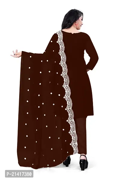 Georgette Dress Material For Women With Embroidered Work And Inner-thumb2