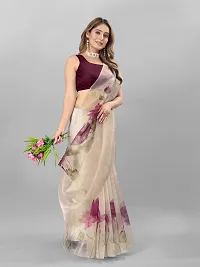 Digital Print Bollywood Organza Saree For Women-thumb3