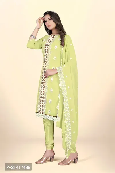 Georgette Dress Material For Women With Embroidered Work And Inner-thumb2