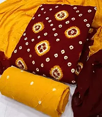 Bandhej/Bandhani Printed Rayon Salwar Suit with Dupatta-thumb1